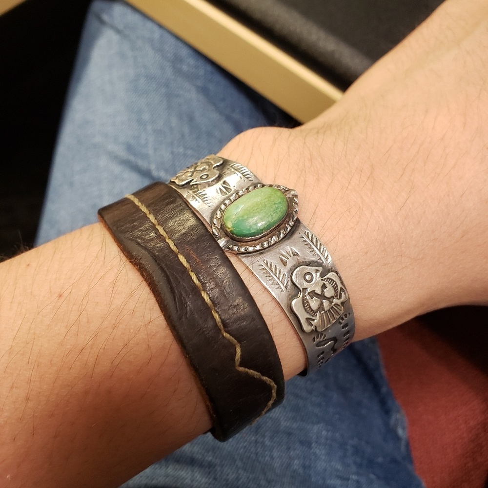 Old Fred Harvey era sterling silver bracelet